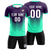 Custom Dark Purple Bright Green Sport Soccer Sets Jersey