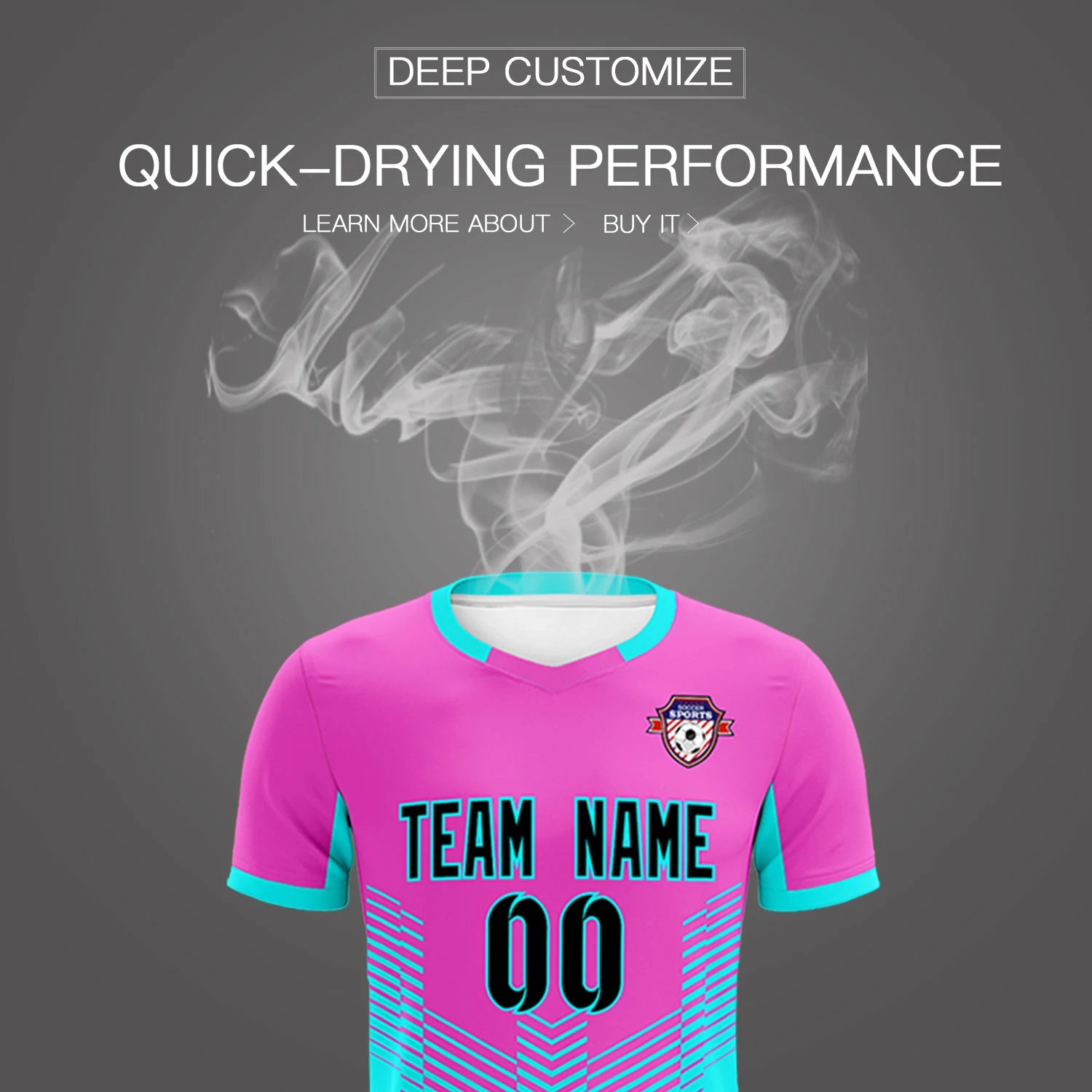 Custom Pink Bright Green Sport Soccer Sets Jersey