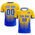 Custom Yellow Royal Blue Sport Soccer Sets Jersey