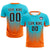 Custom Aqua Orange Sport Soccer Sets Jersey