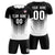 Custom Black White Sport Soccer Sets Jersey