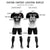 Custom Black White Sport Soccer Sets Jersey