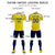 Custom Yellow Navy Outdoor Sport Soccer Sets Jersey