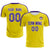 Custom Yellow Purple Outdoor Sport Soccer Sets Jersey