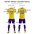 Custom Yellow Purple Outdoor Sport Soccer Sets Jersey