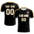 Custom Black Old Gold Outdoor Sport Soccer Sets Jersey