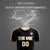 Custom Black Old Gold Outdoor Sport Soccer Sets Jersey