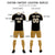 Custom Black Old Gold Outdoor Sport Soccer Sets Jersey