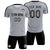 Custom Gray Black Outdoor Sport Soccer Sets Jersey