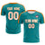 Custom Aqua Orange Outdoor Sport Soccer Sets Jersey