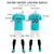 Custom Aqua White Outdoor Sport Soccer Sets Jersey