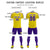 Custom Yellow Purple Outdoor Sport Soccer Sets Jersey