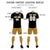 Custom Black Old Gold Outdoor Sport Soccer Sets Jersey