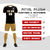 Custom Black Old Gold Outdoor Sport Soccer Sets Jersey