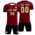 Custom Crimson Khaki Outdoor Sport Soccer Sets Jersey