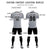 Custom Gray Black Outdoor Sport Soccer Sets Jersey