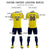 Custom Yellow Navy Outdoor Sport Soccer Sets Jersey