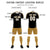 Custom Black Old Gold Outdoor Sport Soccer Sets Jersey