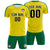 Custom Yellow Kelly Green Outdoor Sport Soccer Sets Jersey