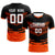 Custom Black Orange Men Uniform Soccer Sets Jersey