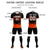 Custom Black Orange Men Uniform Soccer Sets Jersey