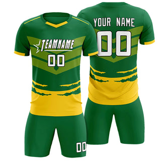 Camiseta de fútbol personalizada Kelly Green Gold01 para hombre - Estilo 1