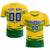 Custom Gold01 Kelly Green Men Uniform Soccer Sets Jersey