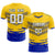 Custom Gold01 Royal Blue Men Uniform Soccer Sets Jersey