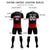 Custom Black Red Men Uniform Soccer Sets Jersey