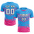 Custom Powder Blue Pink Men Uniform Soccer Sets Jersey