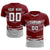 Custom Crimson Gray Men Uniform Soccer Sets Jersey