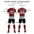 Custom Crimson Gray Men Uniform Soccer Sets Jersey