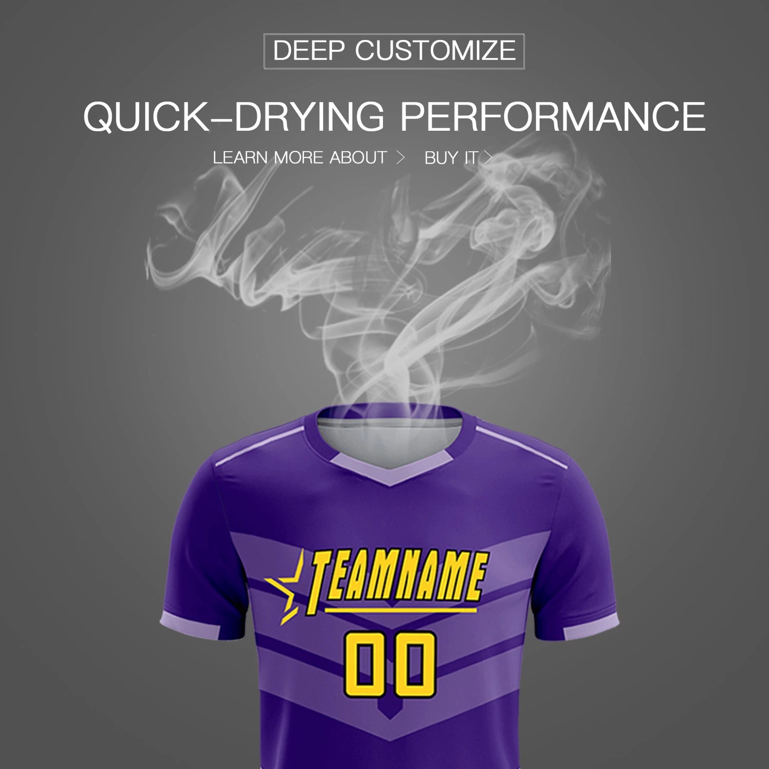 Custom Purple Light Purple Men Uniform Soccer Sets Jersey