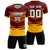 Custom Crimson Yellow Men Uniform Soccer Sets Jersey