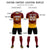 Custom Crimson Yellow Men Uniform Soccer Sets Jersey