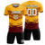 Custom Yellow Crimson Men Uniform Soccer Sets Jersey