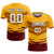 Custom Yellow Crimson Men Uniform Soccer Sets Jersey