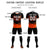 Custom Black Orange Men Uniform Soccer Sets Jersey