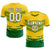 Custom Gold01 Kelly Green Men Uniform Soccer Sets Jersey