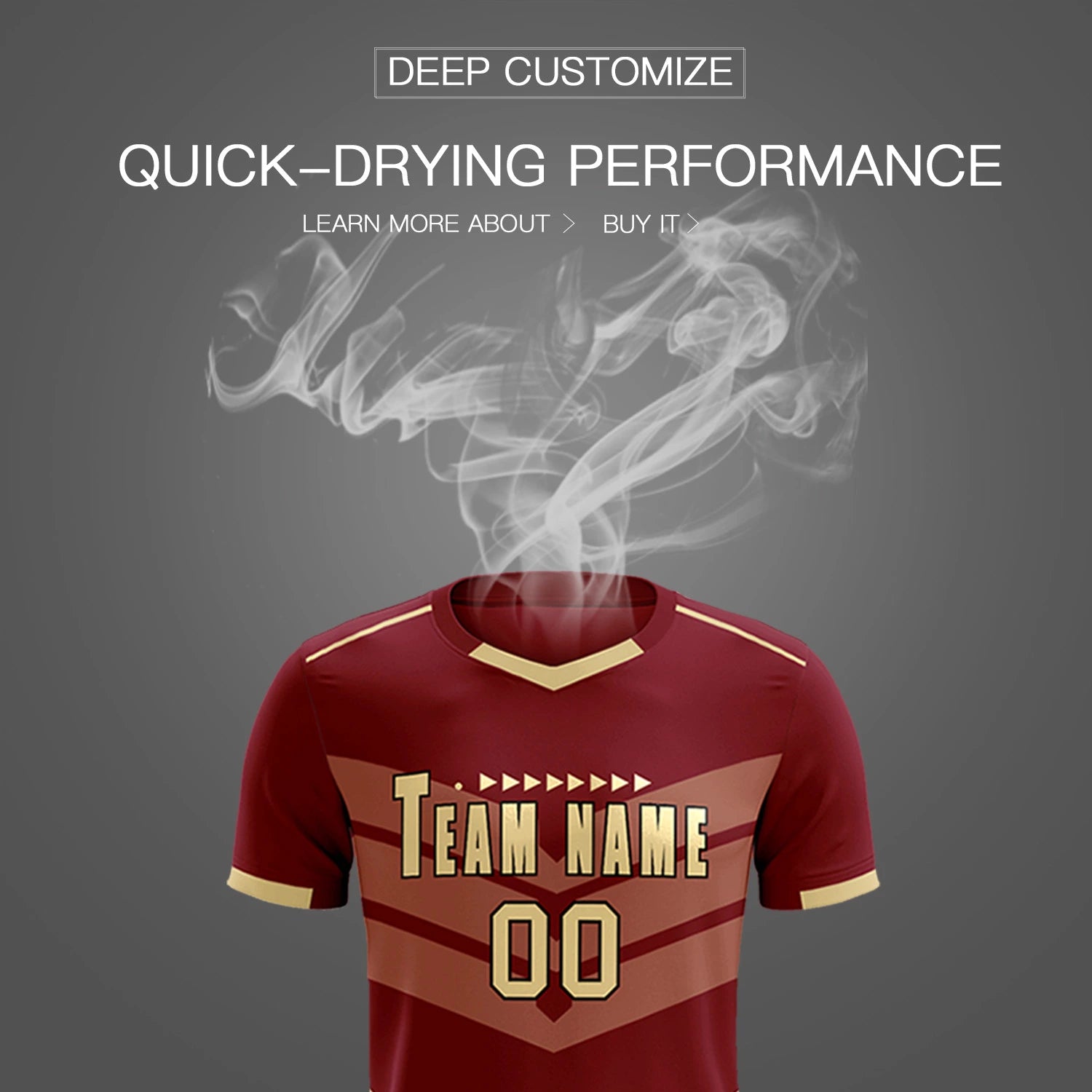 Custom Crimson Khaki Men Uniform Soccer Sets Jersey