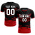 Custom Black Red Men Uniform Soccer Sets Jersey