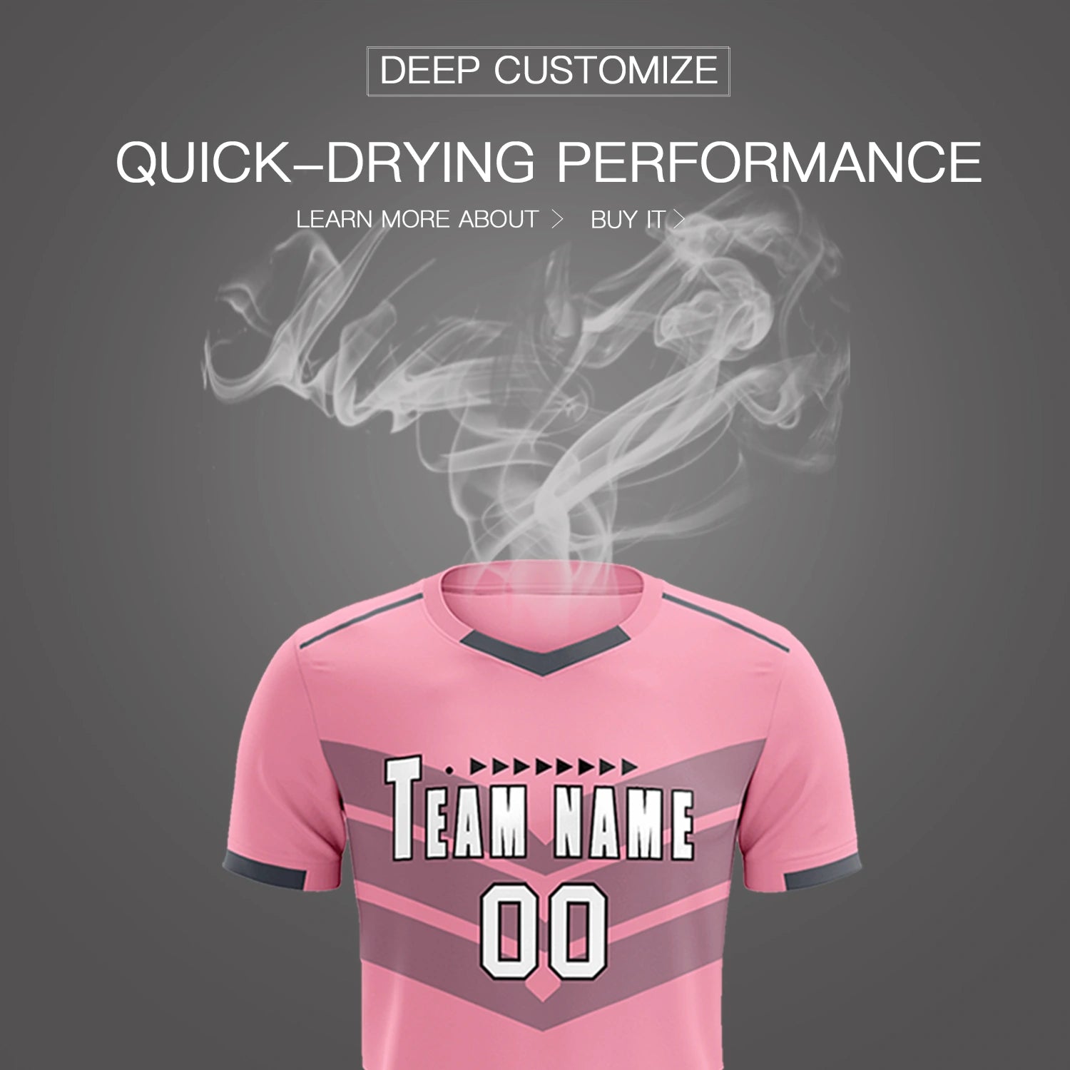 Custom Light Pink Gray Men Uniform Soccer Sets Jersey