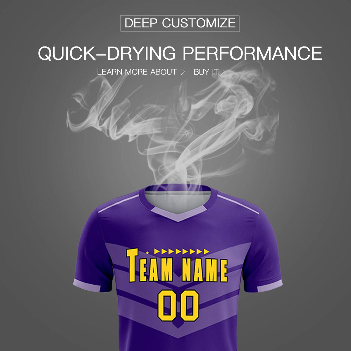 Custom Purple Light Purple Men Uniform Soccer Sets Jersey