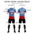 Custom Light Blue Red Men Uniform Soccer Sets Jersey