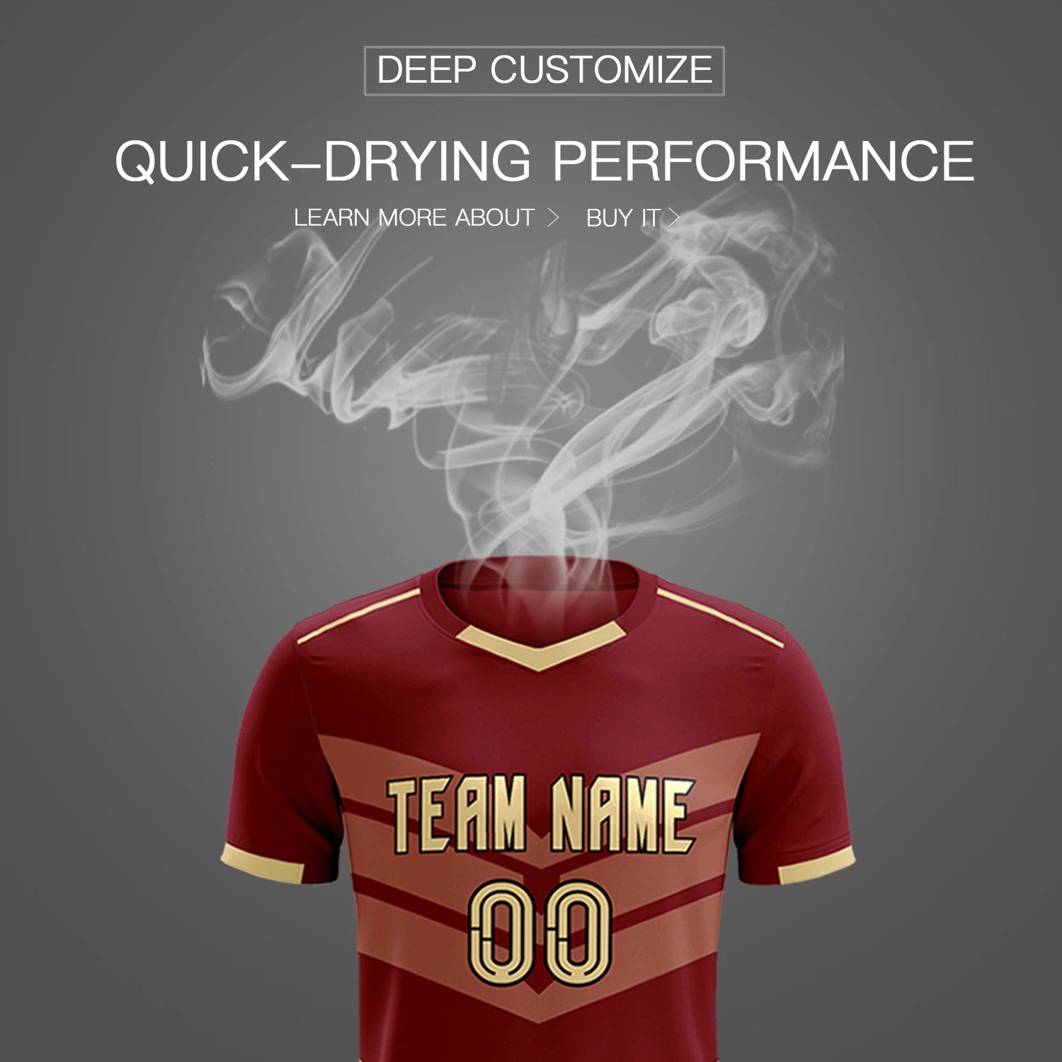 Custom Crimson Khaki Men Uniform Soccer Sets Jersey