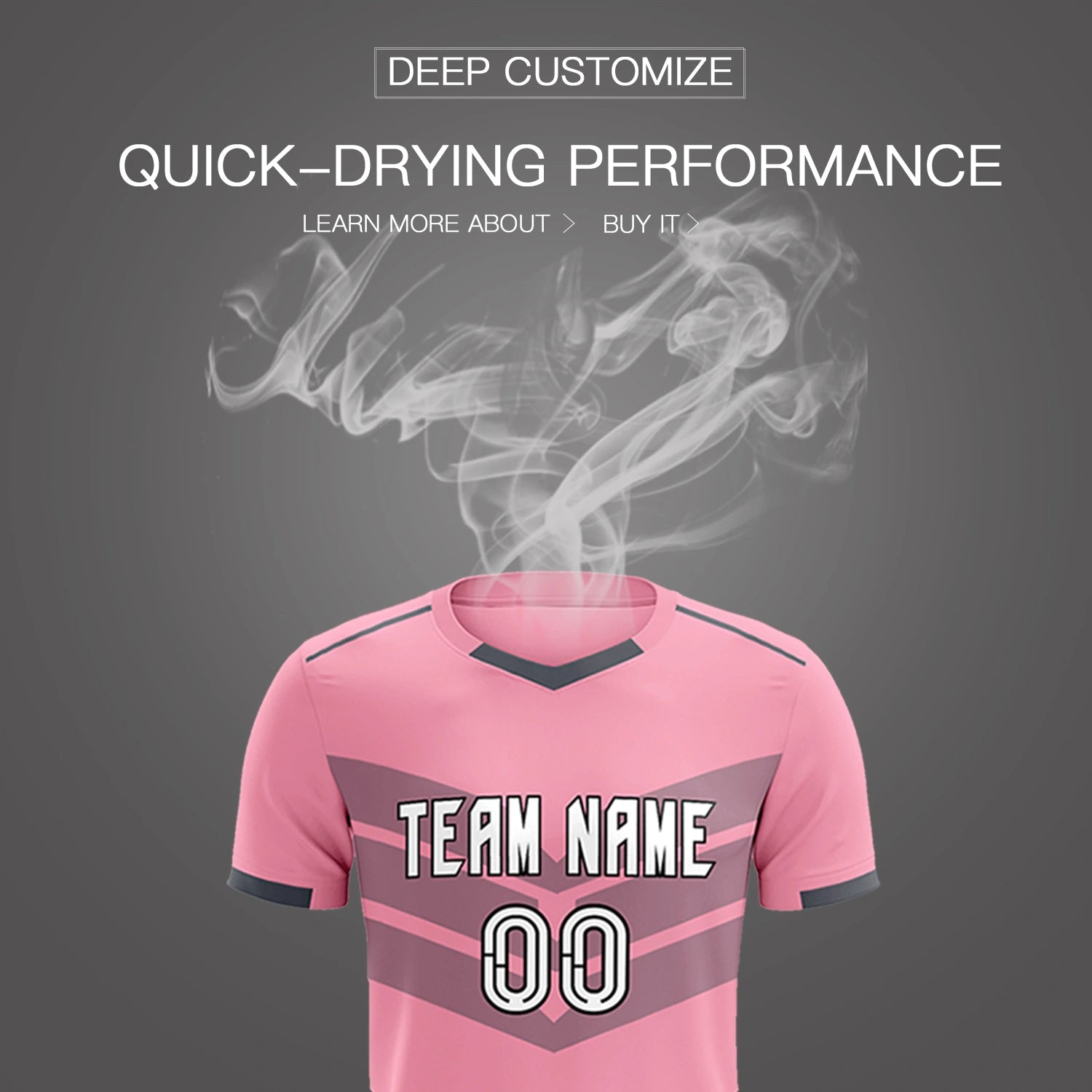 Custom Light Pink Gray Men Uniform Soccer Sets Jersey