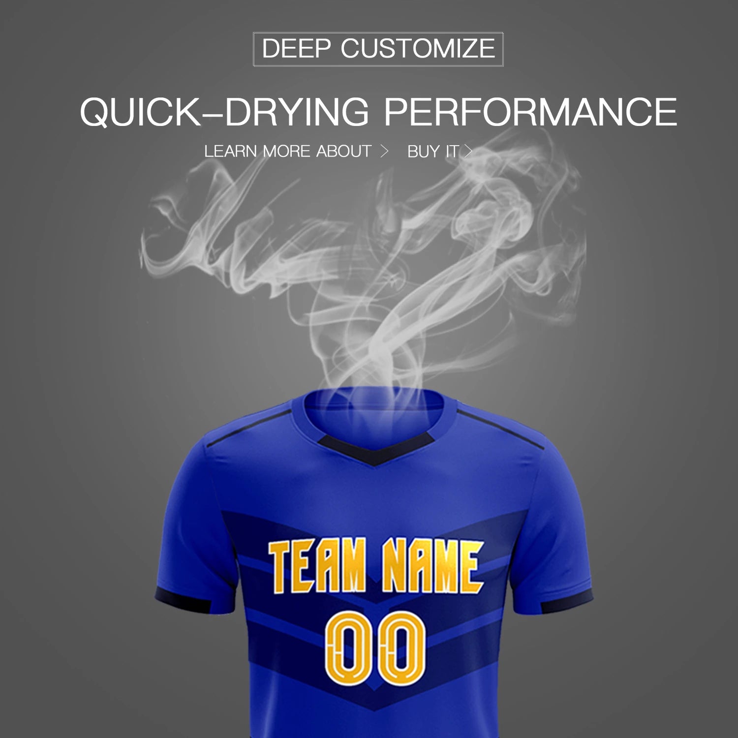 Custom Royal Blue Navy Men Uniform Soccer Sets Jersey