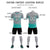 Custom Gray Bright Green Men Uniform Soccer Sets Jersey