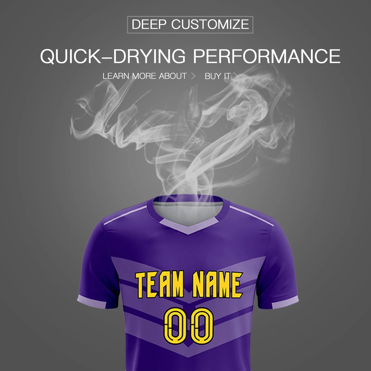 Custom Purple Light Purple Men Uniform Soccer Sets Jersey