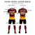 Custom Crimson Yellow Men Uniform Soccer Sets Jersey